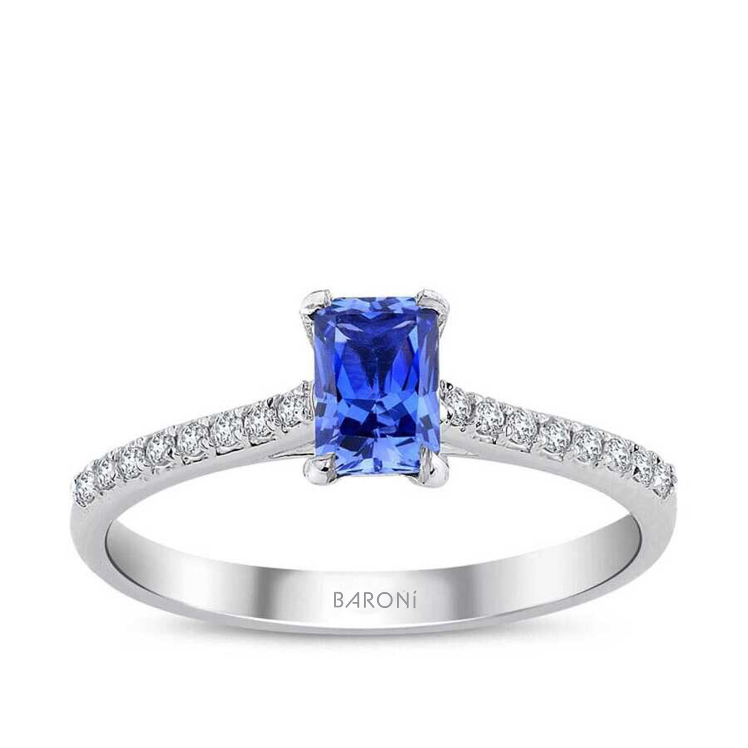 0.84 Karat Pırlanta Safir Yüzük