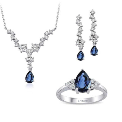 2.49 Karat Pırlanta Safir Set 