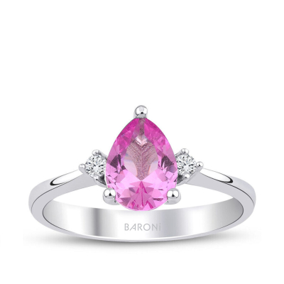 5.40 Karat Pırlanta Pink Safir Taşlı Set - 4